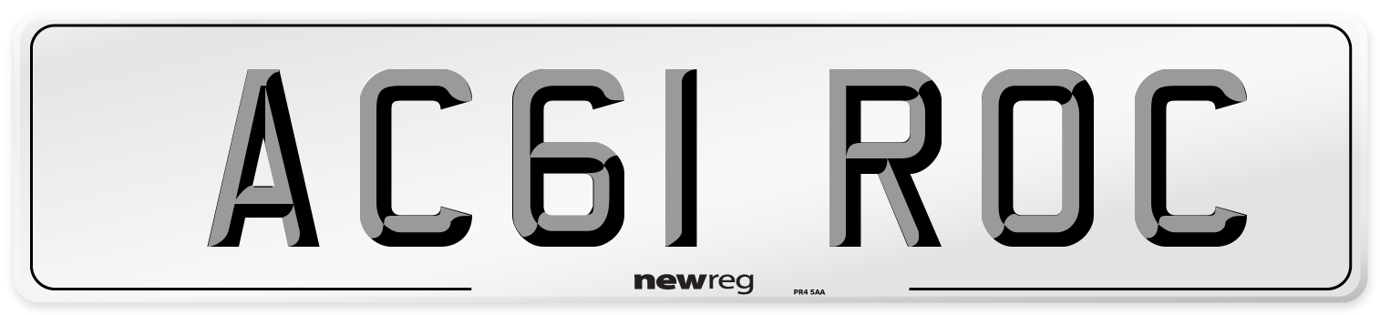 AC61 ROC Number Plate from New Reg